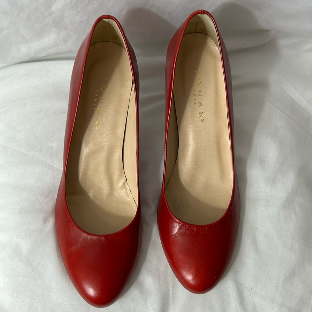 Jonak Travail Artisanal Heels Red Leather - Size 38